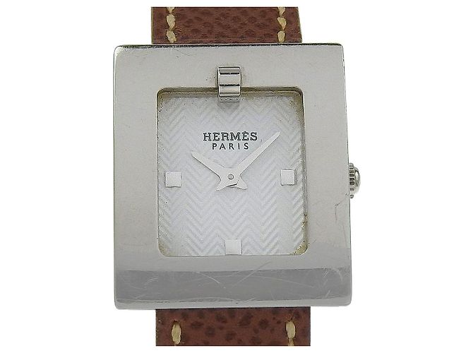 Hermès Relógio Hermes BE1.110 em aço inoxidável Branco 
