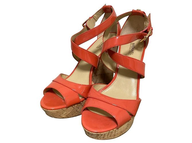 Michael Kors Platform Wedge Sandals Orange