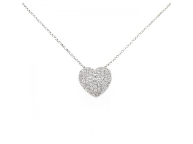 Autre Marque Colar de ouro branco Au750 e diamantes Prata