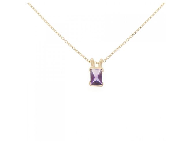 Autre Marque Amethyst-Halskette Au750 Lila