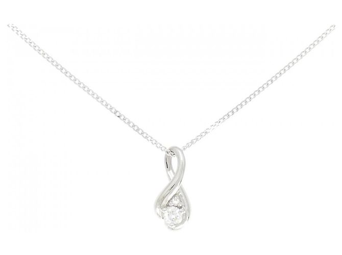 Autre Marque Vendome Platin-Diamant-Halskette Silber