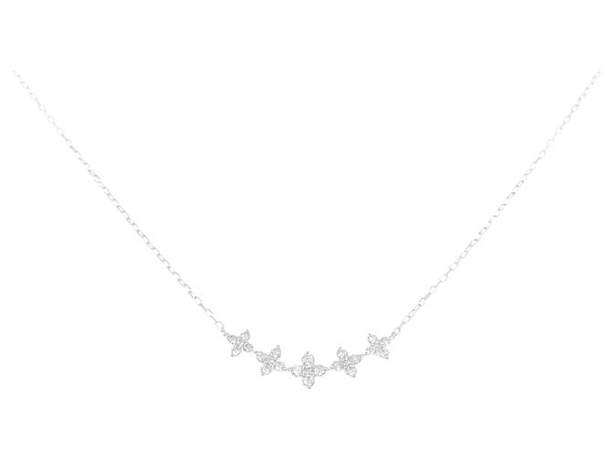 Autre Marque Collar de oro blanco y diamantes Au750 Plata