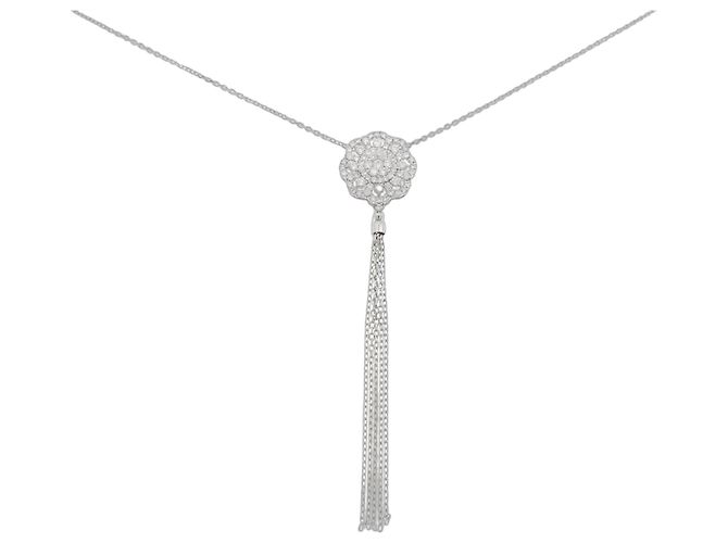 Autre Marque Diamantkette PT900 PT850 Silber