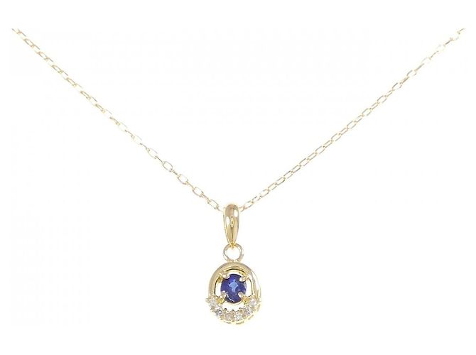 Autre Marque Collana in zaffiri e diamanti Au750 D'oro