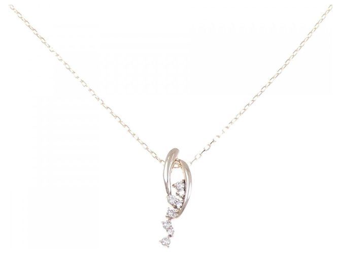 Autre Marque Collar de oro rosa Au750 y diamantes
