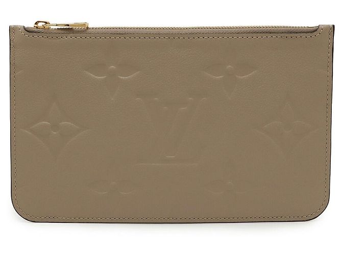 Pochette Louis Vuitton Neverfull Monogram Empreinte Beige Gris