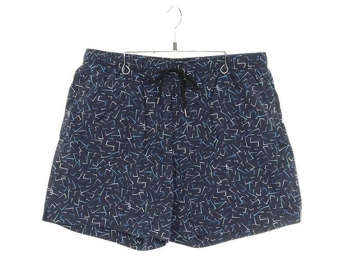 Hermès Short de natación de nylon Hermes H Azul Azul marino