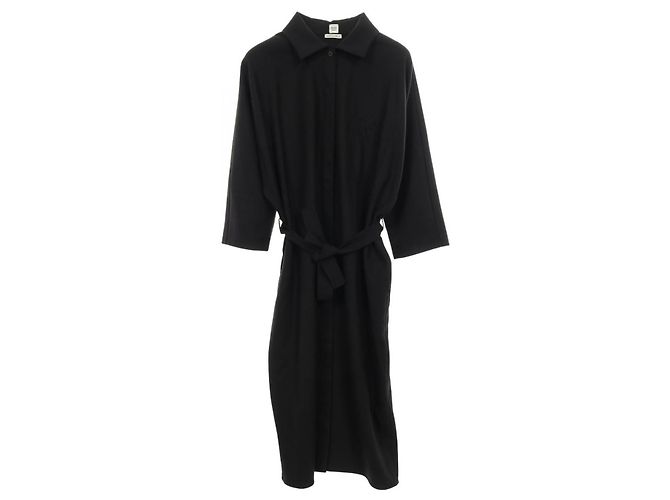 Hermès Vestido de lana Hermes Negro