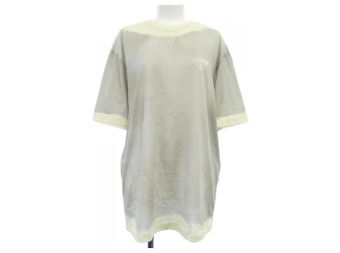 Camiseta de algodón Prada Castaño Amarillo 