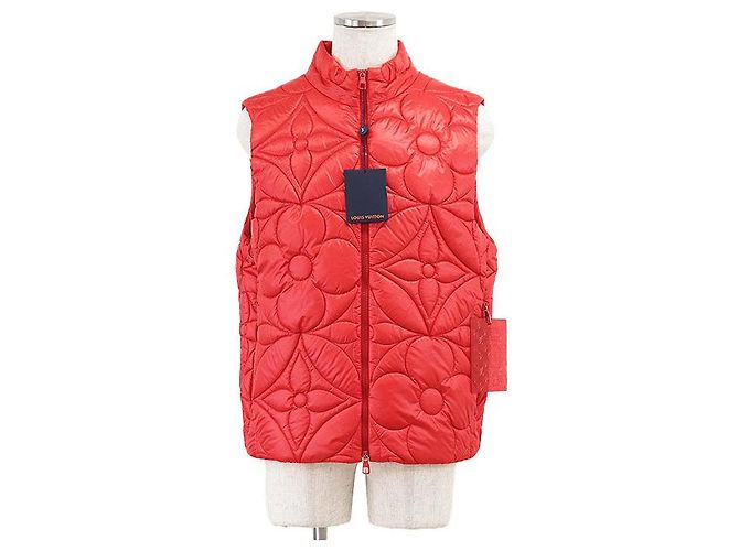 Chaleco acolchado Louis Vuitton Monogram Flower Roja