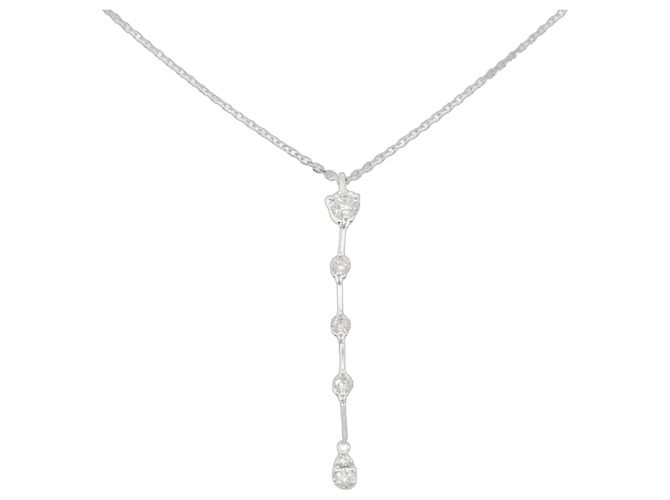 Autre Marque Au750 Diamant Halskette Silber