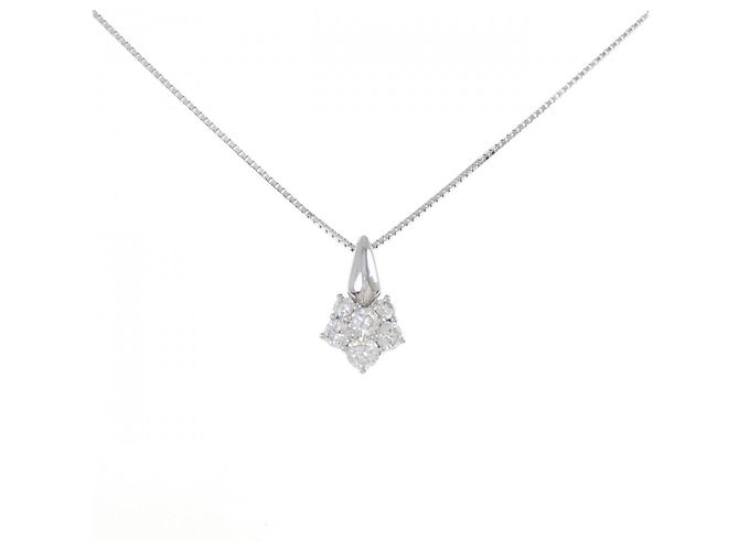 Autre Marque Collana in oro bianco e diamanti Au750 Argento