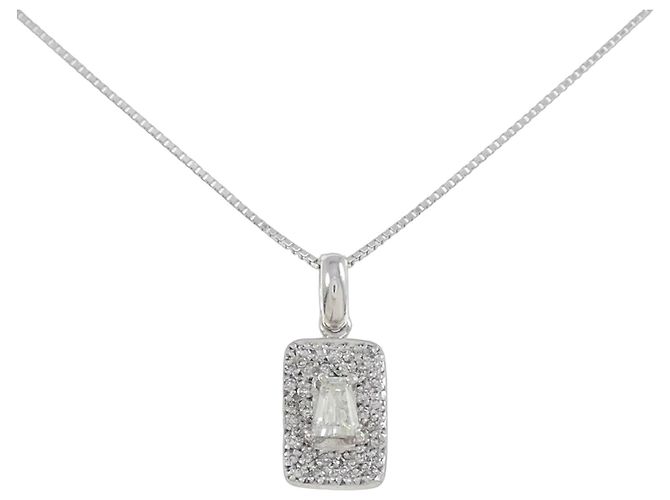 Autre Marque Au750 Diamant-Halskette Silber