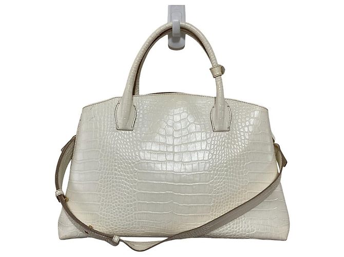 Autre Marque Bolsa de ombro 2way IACUCCI TOMORROWLAND com relevo de croco Branco