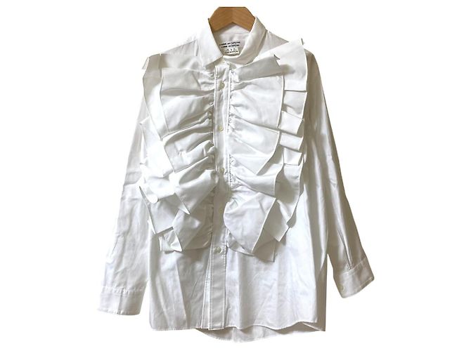 Autre Marque Rüschenhemd COMME des GARÇONS Weiß