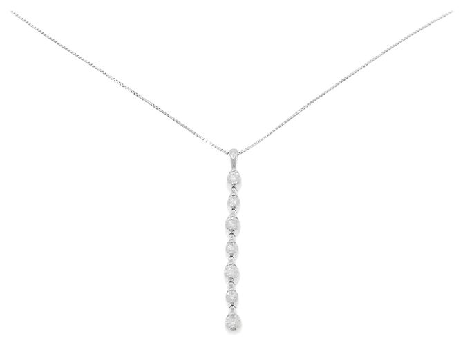 Autre Marque Au750 Diamant Halskette Silber
