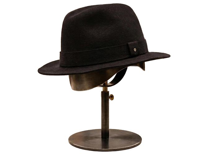 Hermès Dark Blue Rabbit Felt Fedora Hat