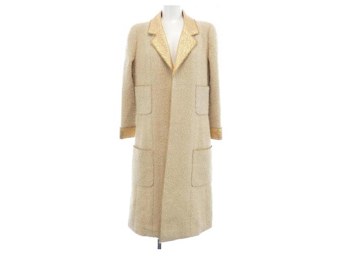 Timeless Chanel Coat Beige Golden