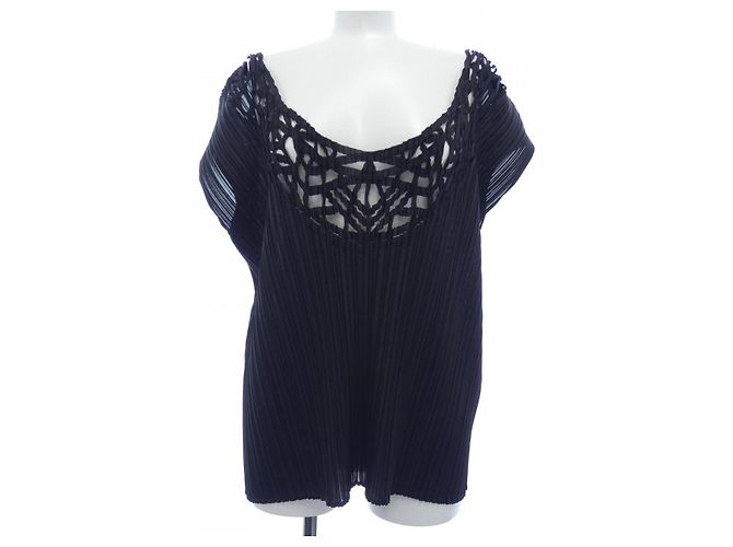Autre Marque Top Pleats Please Negro