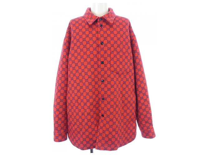 Camicia in cotone Gucci Rosso
