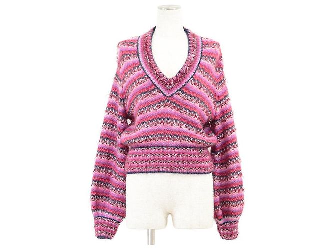 Timeless Suéter de malha com mistura de alpaca Chanel Rosa