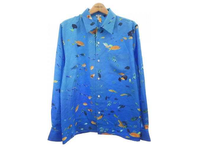 Camicia in seta Loewe H526Y05WAN Blu