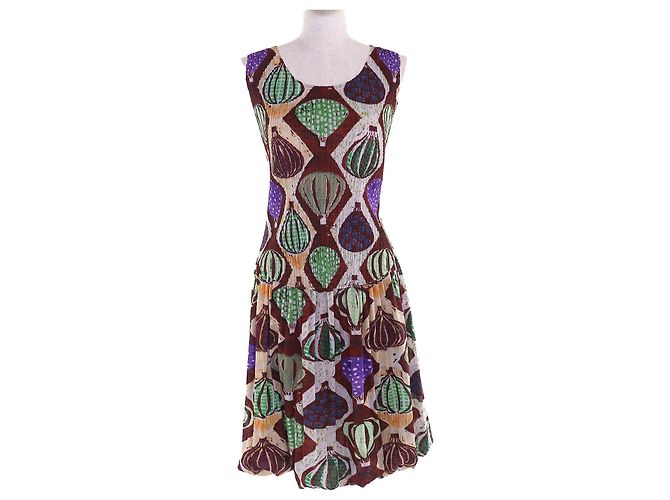 Issey Miyake Conjunto de saia e top balloon PLEATS PLEASE Marrom Multicor