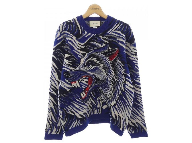 Malhas Gucci Preto Branco Azul