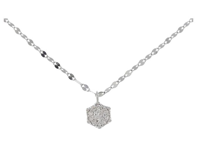 Autre Marque Collana di Diamanti Pt900 Pt850 Argento