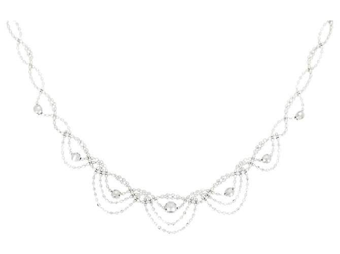 Autre Marque Collar de oro blanco Au750 Plata