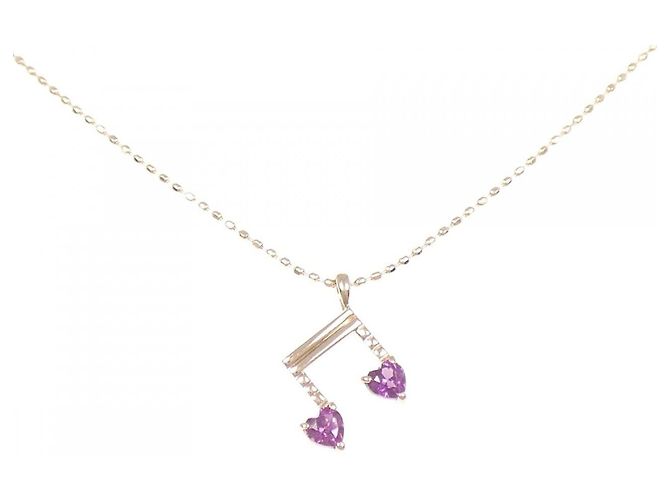 Autre Marque Collana in granato in oro rosa K10