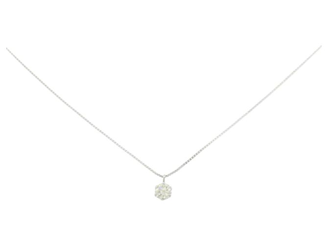 Autre Marque Collana in platino e diamanti Argento
