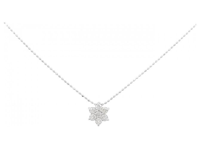 Autre Marque Collar de oro blanco y diamantes Au750 Plata