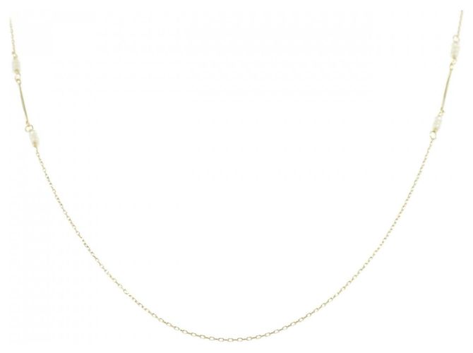 Autre Marque Collar de perlas de agua dulce Au750 Dorado