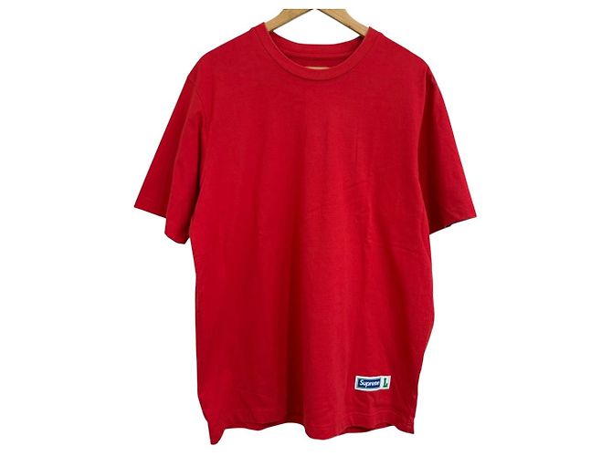 Camiseta de algodón Supreme Athletic Label Roja