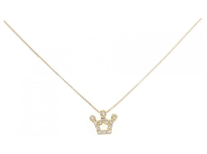 Autre Marque Collana Crown Diamond in Au750 D'oro