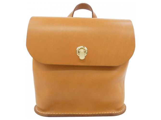 Autre Marque HERZ Leather Backpack Brown