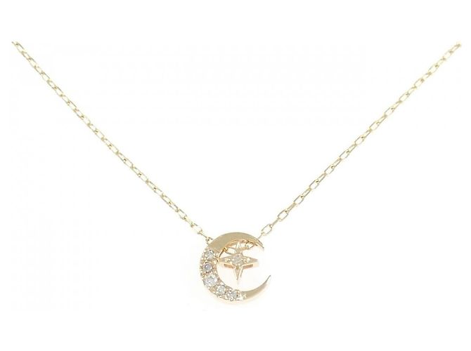 Autre Marque Collana in oro K10 e diamante agete D'oro