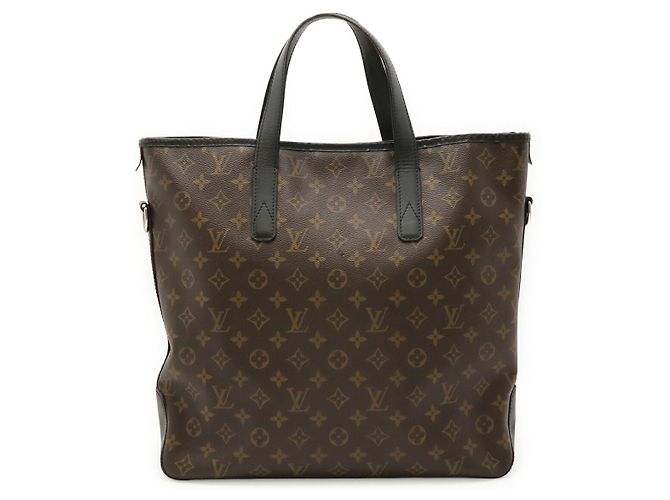 Louis Vuitton Davis Monogram Große Tote Bag Braun Schwarz