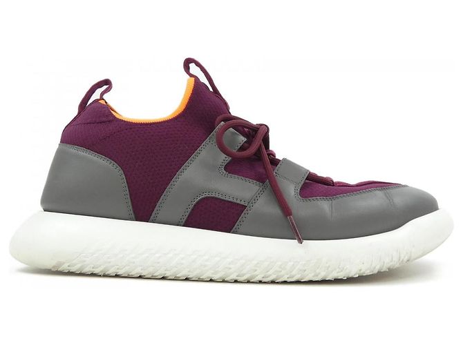 Baskets Hermès 212911Z41.5 Marron Rouge