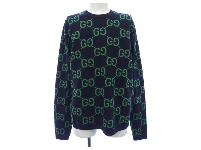 Suéter de lana GG Gucci Negro Verde