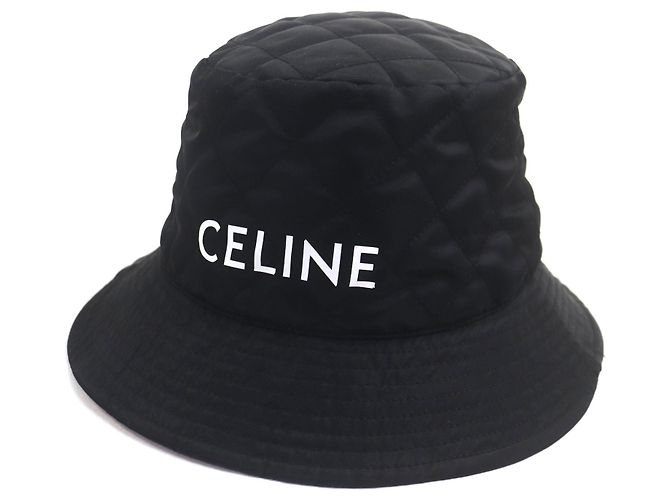 Céline Celine 2AUB0930C Nylon-Hut Schwarz Orange