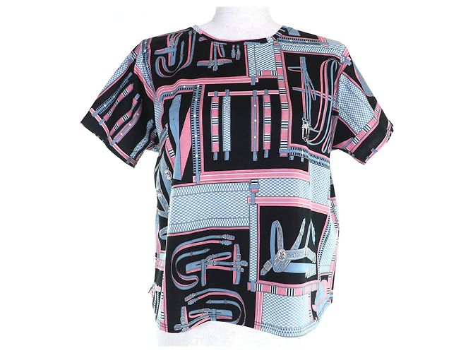 Camiseta de algodón Lettres Equestres Hermès 36 Multicolor