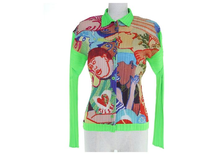 Issey Miyake Camicia a maniche lunghe PLEATS PLEASE Shirt Multicolore