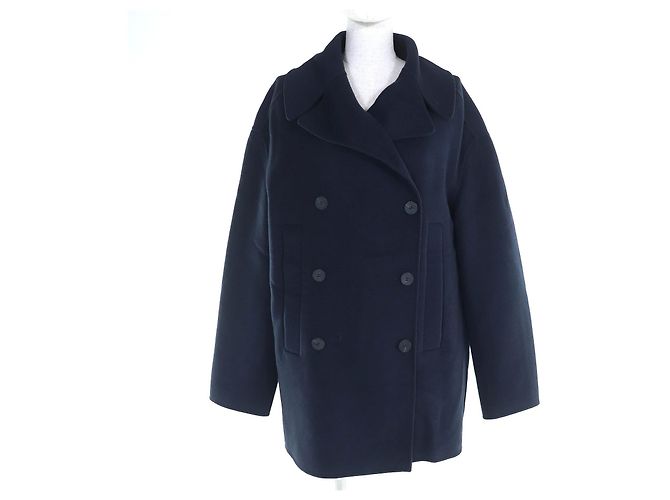 Christian Dior Kaschmir Mantel Blau Marineblau