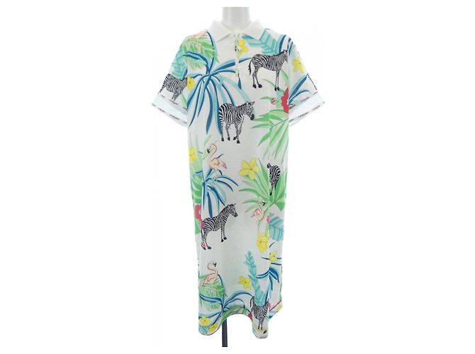Vestido LEONARD SPORT Branco Vermelho Verde