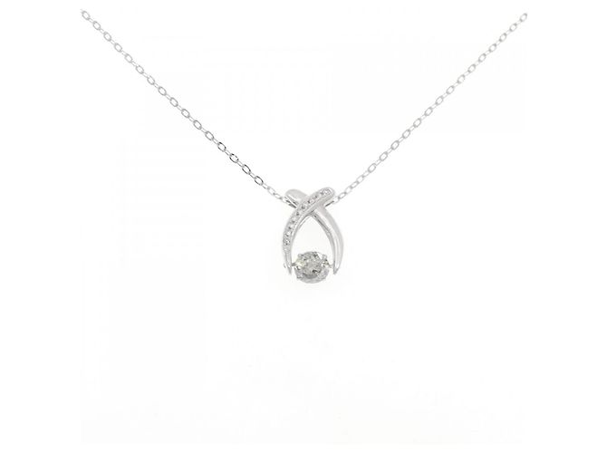 Autre Marque Au750 Diamant Halskette Silber