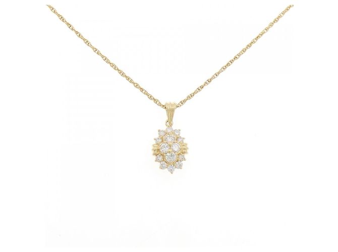 Autre Marque Collar de Diamante Au750 Dorado