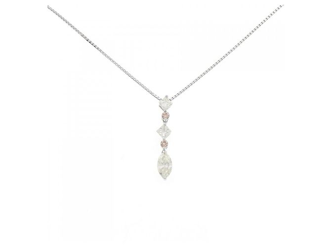 Autre Marque Collar de Diamante PT900 PT850 Plata