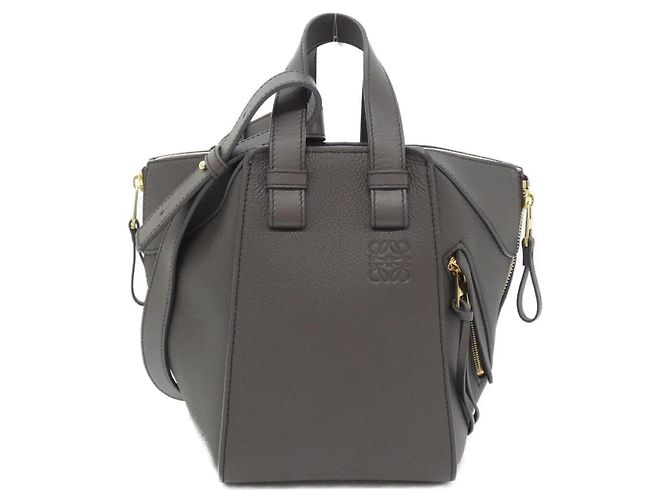 Loewe Hammock Compact Shoulder Bag Dark grey